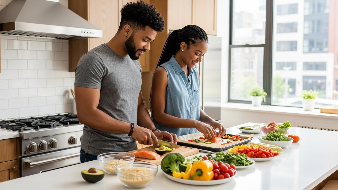 Nutritious whole foods supporting heart health and reducing inflammation